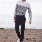 t shirt breton à manches longues