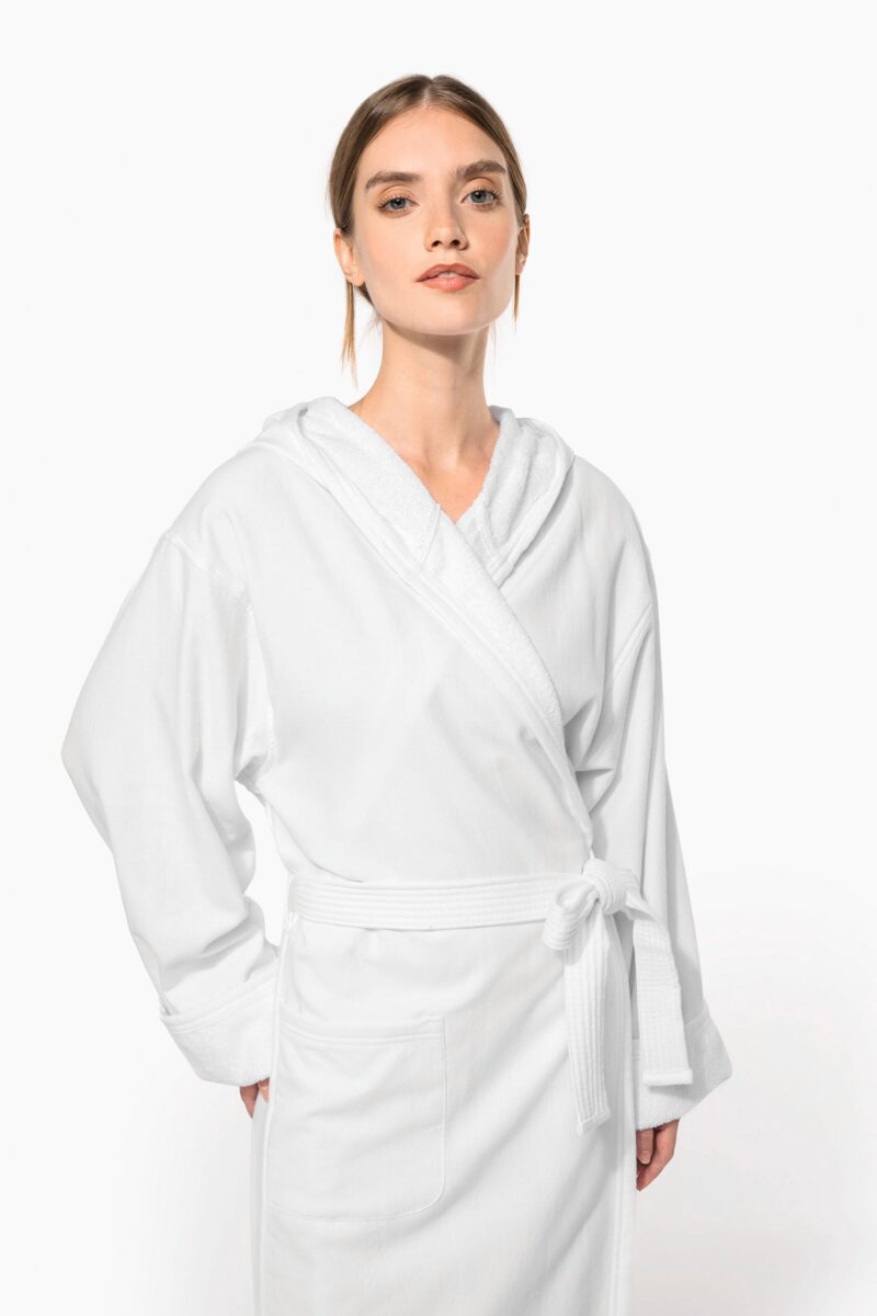 peignoir de bain à capuche bio