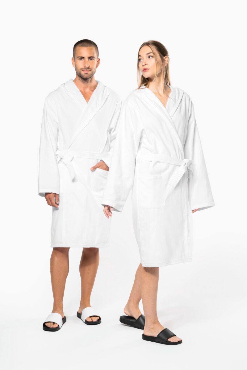 peignoir de bain à capuche bio