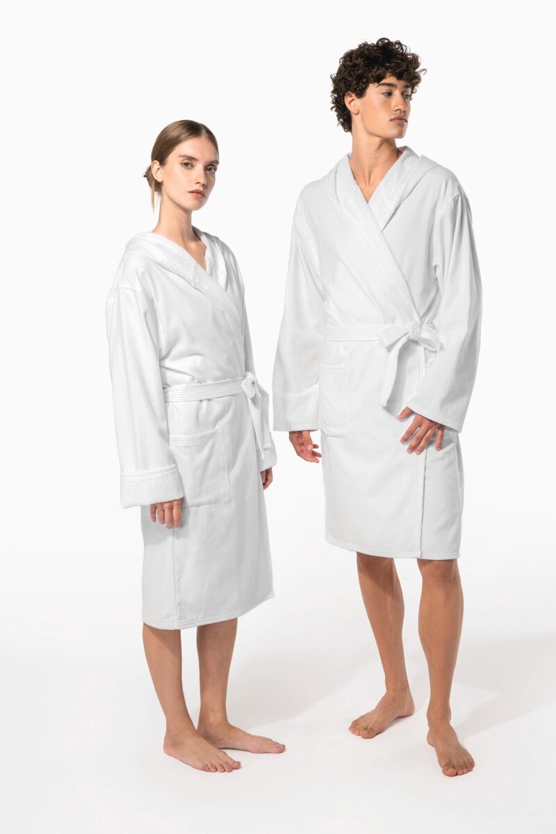 peignoir de bain à capuche bio