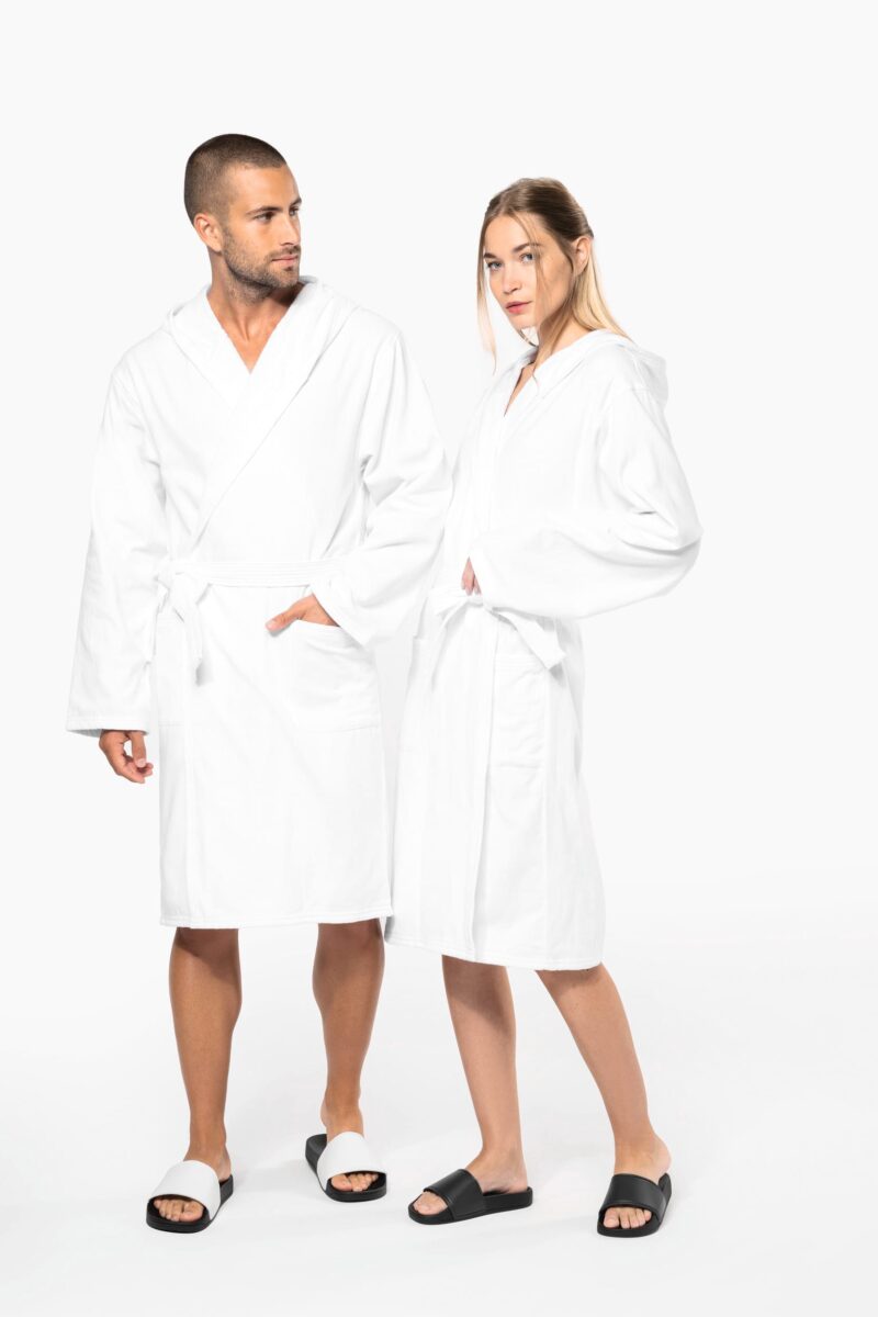 peignoir de bain à capuche bio