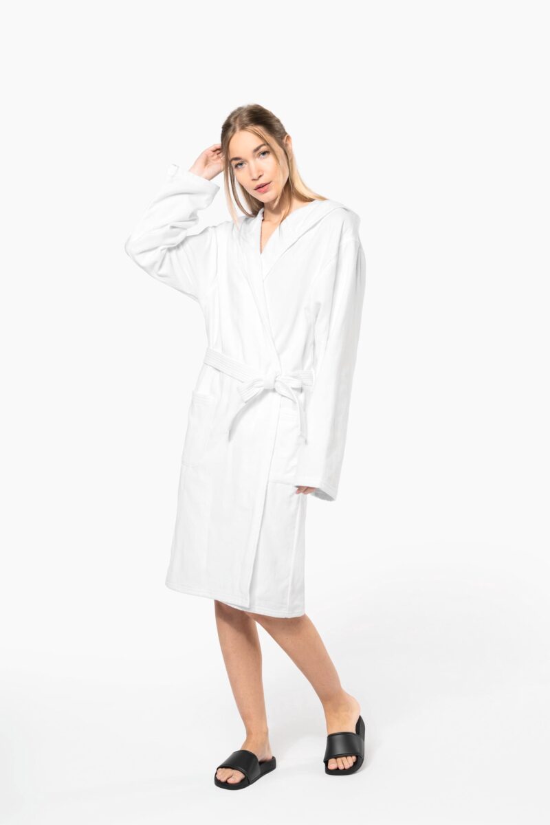 peignoir de bain à capuche bio