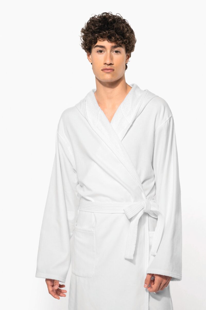 peignoir de bain à capuche bio