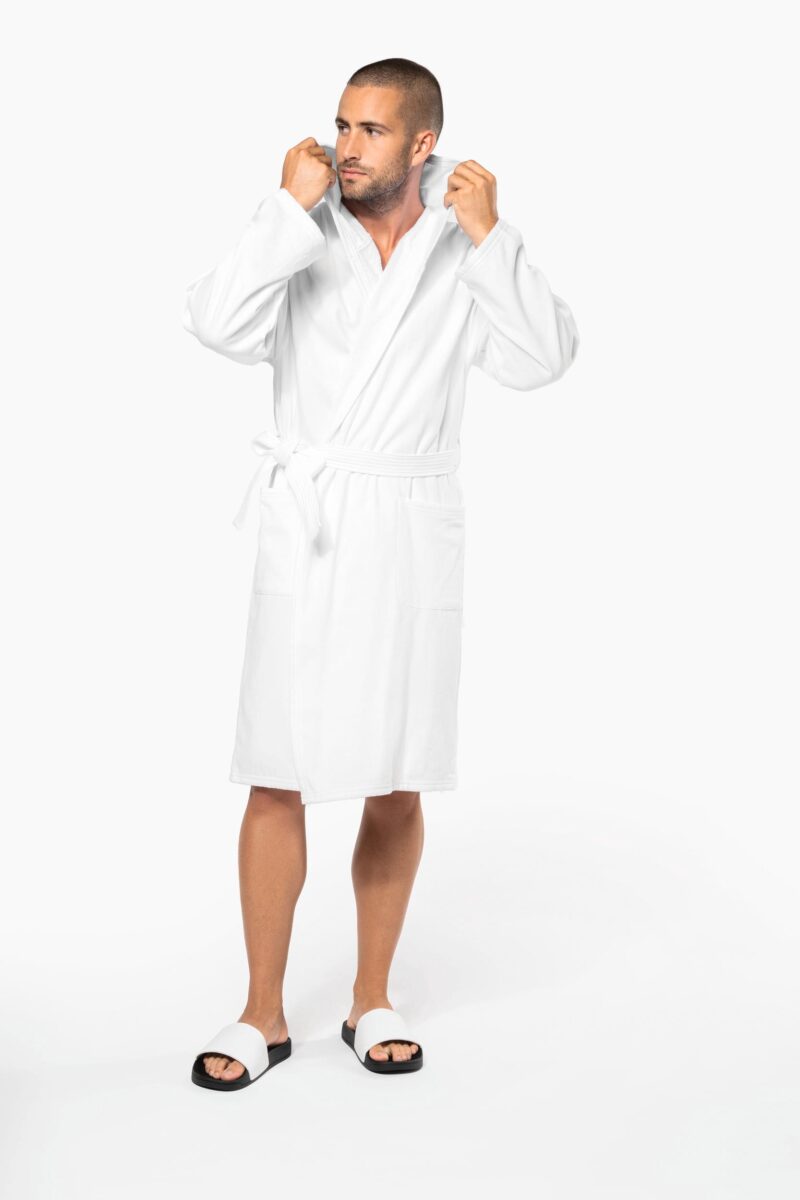 peignoir de bain à capuche bio