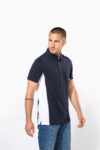 polo piqué manches courtes bicolore homme