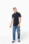 polo piqué manches courtes bicolore homme
