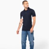 polo piqué manches courtes bicolore homme