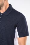 polo piqué manches courtes bicolore homme