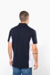 polo piqué manches courtes bicolore homme