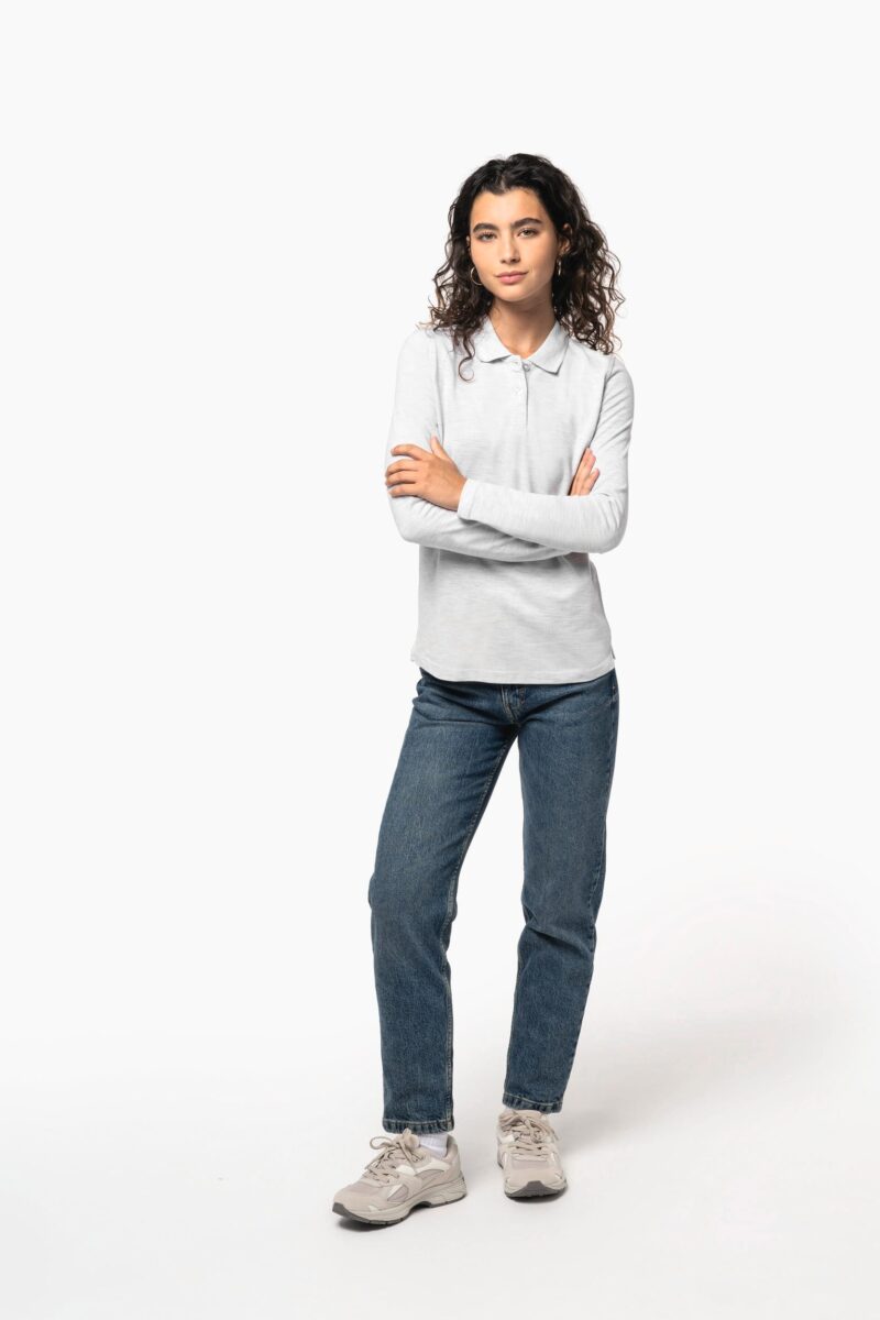 polo manches longues femme
