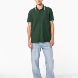 polo homme manches courtes à liserés contrastés