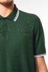 polo homme manches courtes à liserés contrastés