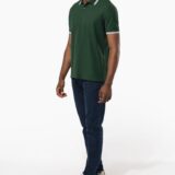 polo homme manches courtes à liserés contrastés
