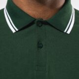 polo homme manches courtes à liserés contrastés
