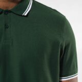 polo homme manches courtes à liserés contrastés