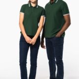 polo homme manches courtes à liserés contrastés