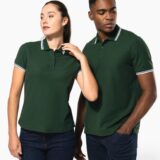 polo homme manches courtes à liserés contrastés