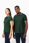 polo homme manches courtes à liserés contrastés