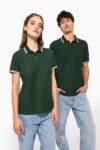 polo homme manches courtes à liserés contrastés