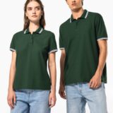 polo homme manches courtes à liserés contrastés