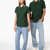 polo homme manches courtes à liserés contrastés