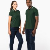 polo homme manches courtes à liserés contrastés