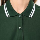 polo femme manches courtes à liserés contrastés