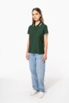 polo femme manches courtes à liserés contrastés