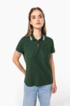 polo femme manches courtes à liserés contrastés