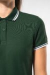 polo femme manches courtes à liserés contrastés