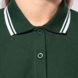 polo femme manches courtes à liserés contrastés