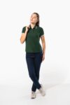 polo femme manches courtes à liserés contrastés