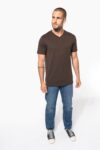t shirt col v manches courtes homme