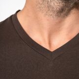 t shirt col v manches courtes homme