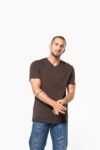 t shirt col v manches courtes homme