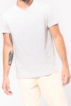 t shirt col v manches courtes homme