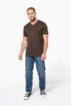 t shirt col v manches courtes homme