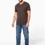 t shirt col v manches courtes homme