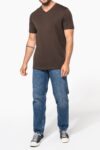 t shirt col v manches courtes homme