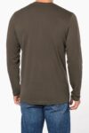 t shirt col v manches longues homme