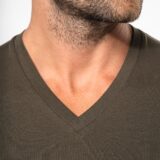 t shirt col v manches longues homme