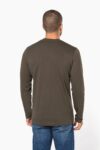 t shirt col v manches longues homme