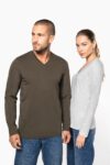 t shirt col v manches longues homme
