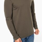 t shirt col v manches longues homme