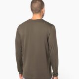 t shirt col rond manches longues homme
