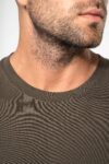 t shirt col rond manches longues homme