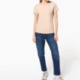 t shirt col rond manches courtes femme