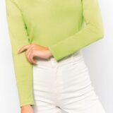 t shirt col v manches longues femme