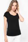 t shirt col bateau manches courtes femme