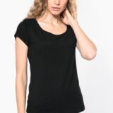 t shirt col bateau manches courtes femme